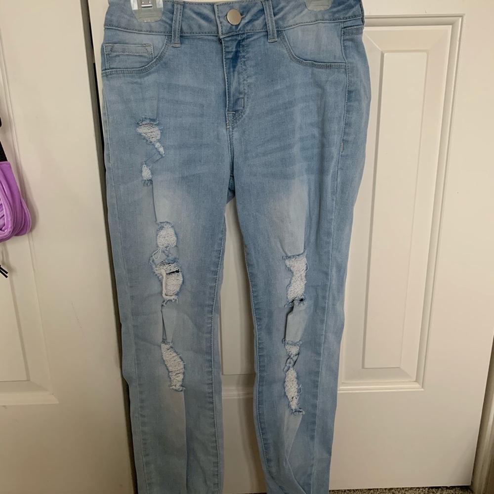 light blue jeans